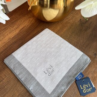 LEVİDOR Monogram Eşarp 17687 - Gümüş - Organic ScarfsOrganic Scarfs