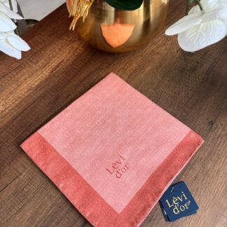 LEVİDOR Monogram Eşarp 17687 - Mercan - Organic ScarfsOrganic Scarfs