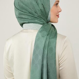 LEVİDOR Monogram Şal 17657 - Ada Çayı - Organic ScarfsOrganic Scarfs