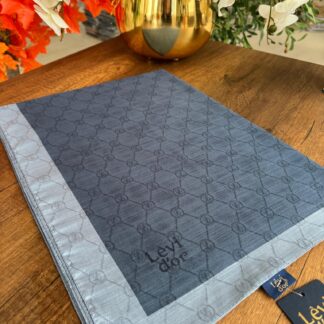 LEVİDOR Monogram Şal 17657 - Antrasit - Organic ScarfsOrganic Scarfs