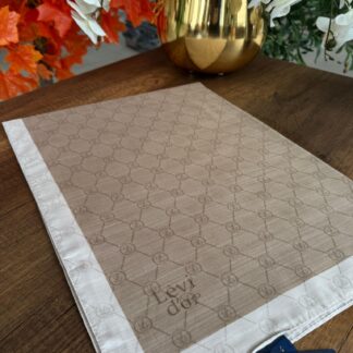 LEVİDOR Monogram Şal 17657 - Bej - Organic ScarfsOrganic Scarfs