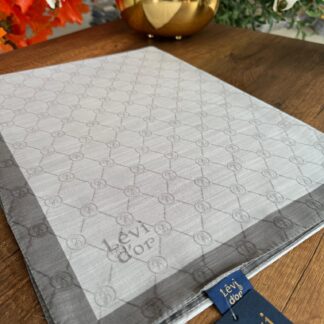LEVİDOR Monogram Şal 17657 - Gri - Organic ScarfsOrganic Scarfs