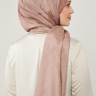 LEVİDOR Monogram Şal 17657 - Gül Kurusu - Organic ScarfsOrganic Scarfs
