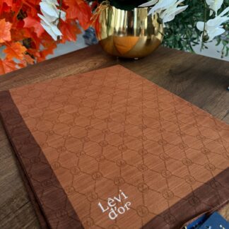 LEVİDOR Monogram Şal 17657 - Kiremit - Organic ScarfsOrganic Scarfs