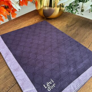 LEVİDOR Monogram Şal 17657 - Mürdüm - Organic ScarfsOrganic Scarfs