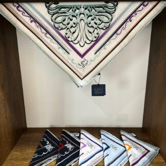 LEVİDOR Organic Kokulu Pamuk Eşarp PK-102 - Bej / Mor - Organic ScarfsOrganic Scarfs