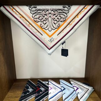 LEVİDOR Organic Kokulu Pamuk Eşarp PK-102 - Bej / Turuncu - Organic ScarfsOrganic Scarfs