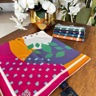 LEVİDOR Organic Kokulu Pamuk Eşarp PK-108 - Eflatun - Organic ScarfsOrganic Scarfs