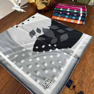 LEVİDOR Organic Kokulu Pamuk Eşarp PK-108 - Gümüş - Organic ScarfsOrganic Scarfs