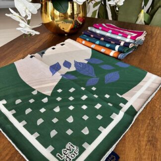 LEVİDOR Organic Kokulu Pamuk Eşarp PK-108 - Zümrüt - Organic ScarfsOrganic Scarfs