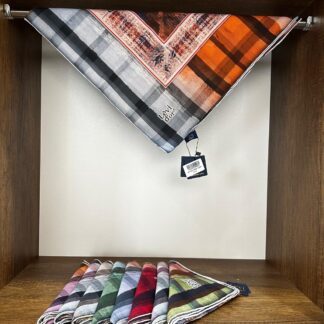 LEVİDOR Organic Kokulu Pamuk Eşarp PK-88 - Gri - Organic ScarfsOrganic Scarfs