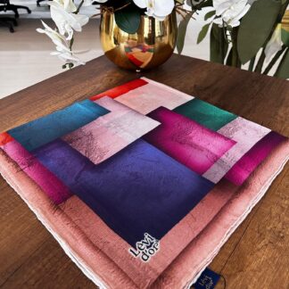 LEVİDOR Organic Kokulu Pamuk Eşarp PK-89 - Açık Morlar - Organic ScarfsOrganic Scarfs