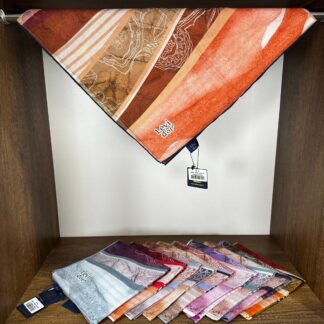 LEVİDOR Organic Kokulu Pamuk Eşarp PK-95 - Oranj - Organic ScarfsOrganic Scarfs