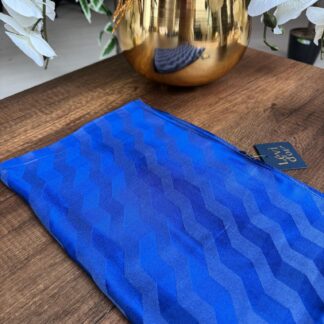 LEVİDOR Wave Jakarlı Şal 17175 - İndigo - Organic ScarfsOrganic Scarfs