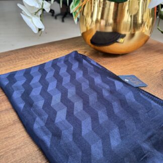 LEVİDOR Wave Jakarlı Şal 17175 - Lacivert - Organic ScarfsOrganic Scarfs