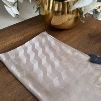 LEVİDOR Wave Jakarlı Şal 17175 - Latte - Organic ScarfsOrganic Scarfs