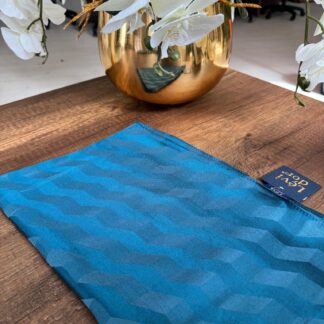 LEVİDOR Wave Jakarlı Şal 17175 - Petrol - Organic ScarfsOrganic Scarfs
