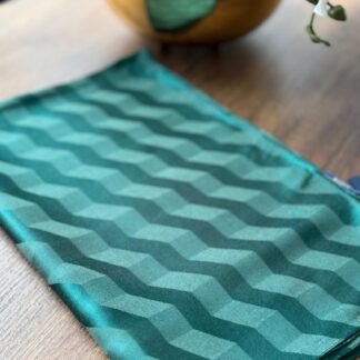 LEVİDOR Wave Jakarlı Şal 17175 - Zümrüt - Organic ScarfsOrganic Scarfs