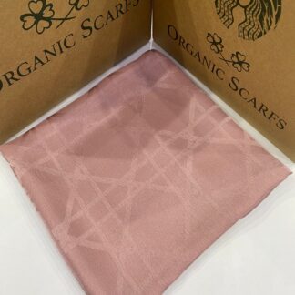 LİNE Desen İpeksi Jakar Şal - Pamuk Şekeri - Organic ScarfsOrganic Scarfs