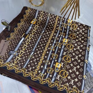 Lv İthal Vual İpek Şal - Kahverengi - Organic ScarfsOrganic Scarfs