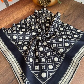 Lv Pamuk Soft Eşarp 10441 - Siyah / Yağ Yeşili - Organic ScarfsOrganic Scarfs