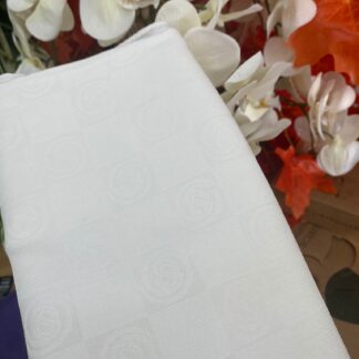 Monogram Desen Pamuk İpek Jakar Şal - Ekru - Organic ScarfsOrganic Scarfs