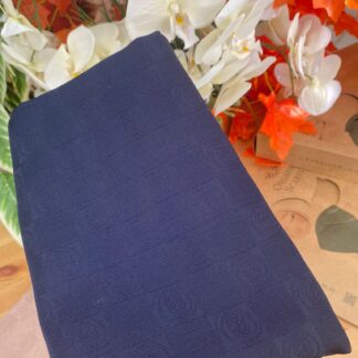 Monogram Desen Pamuk İpek Jakar Şal - Gece Mavisi - Organic ScarfsOrganic Scarfs