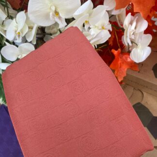 Monogram Desen Pamuk İpek Jakar Şal - Gül Kurusu - Organic ScarfsOrganic Scarfs