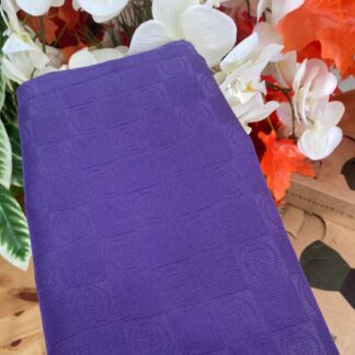 Monogram Desen Pamuk İpek Jakar Şal - Morcivert - Organic ScarfsOrganic Scarfs