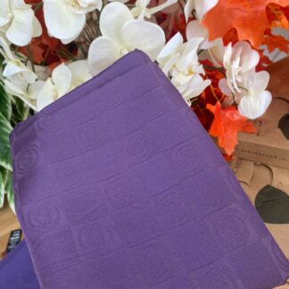 Monogram Desen Pamuk İpek Jakar Şal - Mürdüm - Organic ScarfsOrganic Scarfs