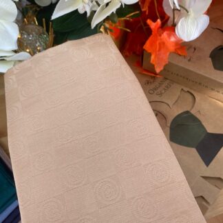 Monogram Desen Pamuk İpek Jakar Şal - Pamuk Şekeri - Organic ScarfsOrganic Scarfs