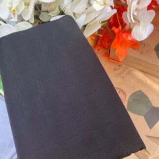 Monogram Desen Pamuk İpek Jakar Şal - Siyah - Organic ScarfsOrganic Scarfs