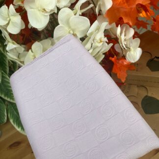 Monogram Desen Pamuk İpek Jakar Şal - Tozlu Eflatun - Organic ScarfsOrganic Scarfs