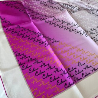 COLOR PLUS YAZILI &100 İPEK EŞARP 145631- FUŞYA