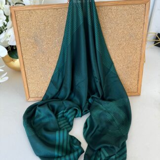 Burberry İthal Vual İpek Şal - Zümrüt