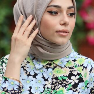 Organic Pamuk Kraş Eşarp - Açık Vizon - Organic ScarfsOrganic Scarfs
