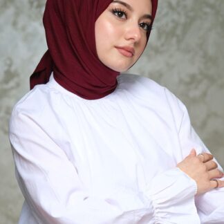Organic Pamuk Kraş Eşarp - Bordo - Organic ScarfsOrganic Scarfs
