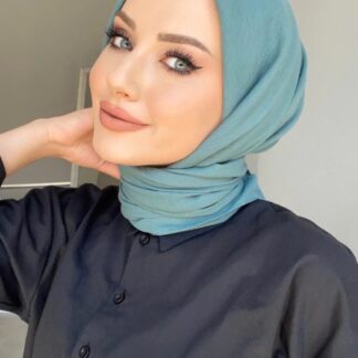 Organic Pamuk Kraş Eşarp - Buz Mavisi - Organic ScarfsOrganic Scarfs