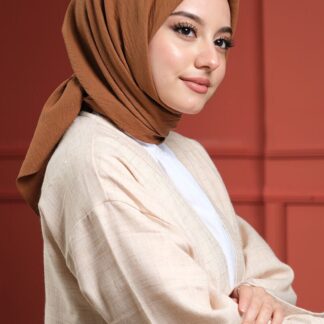 Organic Pamuk Kraş Eşarp - Çikolata Kahve - Organic ScarfsOrganic Scarfs