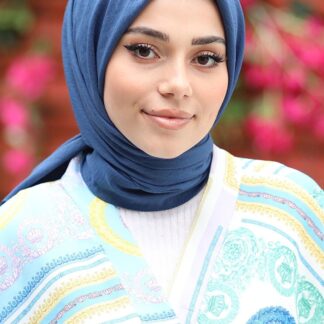 Organic Pamuk Kraş Eşarp - İndigo - Organic ScarfsOrganic Scarfs