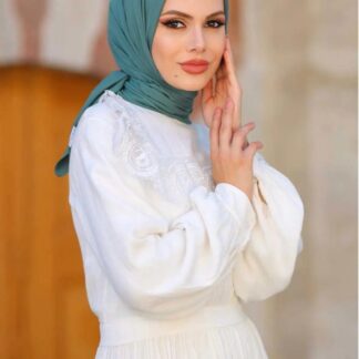 Organic Pamuk Kraş Eşarp - Mint - Organic ScarfsOrganic Scarfs