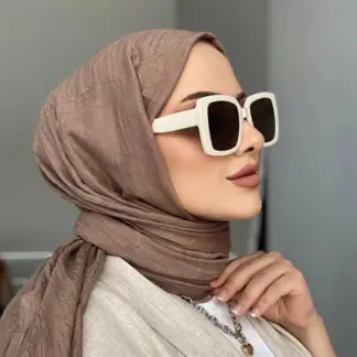 Organic Scarfs Bambu Kraş Şal Modeli - Ten