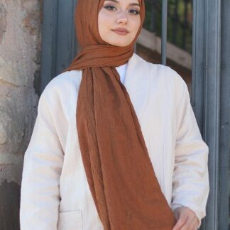 Organic Scarfs Bambu Kraş Şal Modeli - Bakır - Organic ScarfsOrganic Scarfs