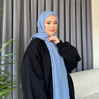 Organic Scarfs Bambu Kraş Şal Modeli - Bebe Mavi - Organic ScarfsOrganic Scarfs