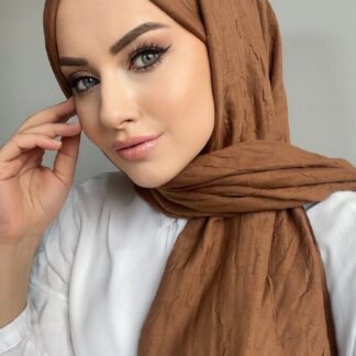 Organic Scarfs Bambu Kraş Şal Modeli - Çikolata - Organic ScarfsOrganic Scarfs