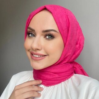 Organic Scarfs Bambu Kraş Şal Modeli - Fuşya - Organic ScarfsOrganic Scarfs