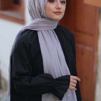 Organic Scarfs Bambu Kraş Şal Modeli - Gri - Organic ScarfsOrganic Scarfs