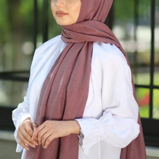 Organic Scarfs Bambu Kraş Şal Modeli - Gül Kurusu - Organic ScarfsOrganic Scarfs