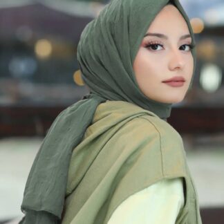 Organic Scarfs Bambu Kraş Şal Modeli - Haki - Organic ScarfsOrganic Scarfs