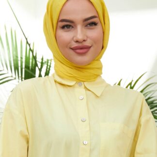 Organic Scarfs Bambu Kraş Şal Modeli - Limon - Organic ScarfsOrganic Scarfs